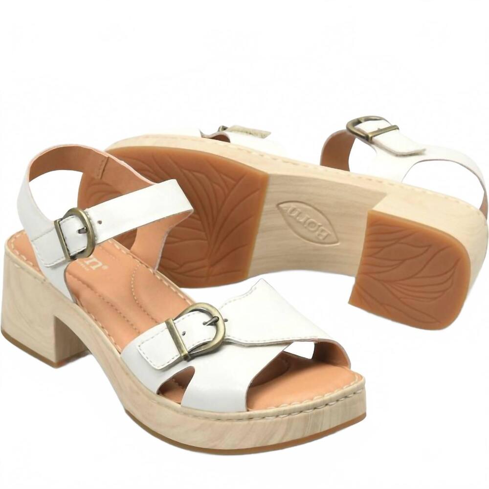 NEW BORN women's bella heeled sandal in white